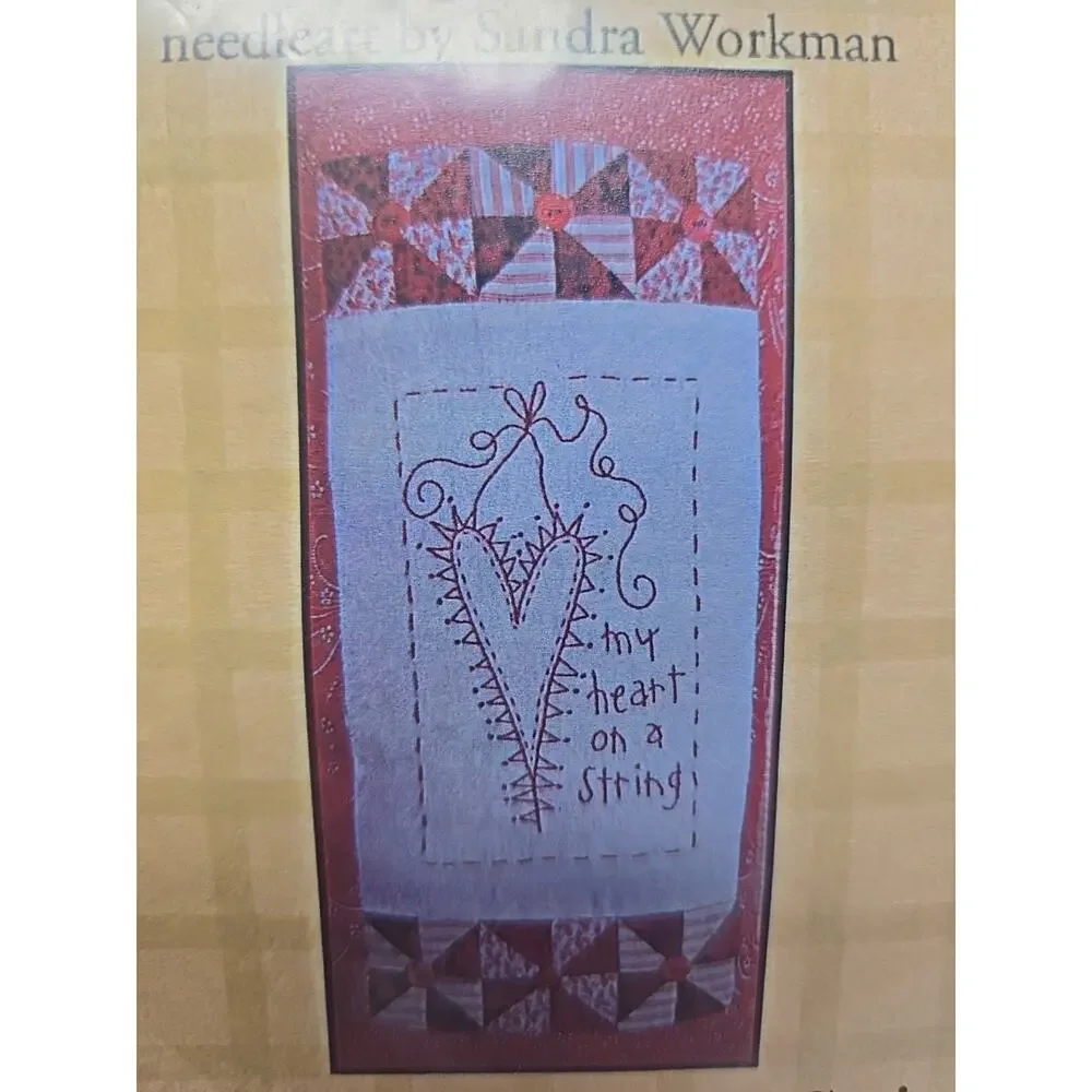2002 Pine Mountain Cross Embroidery Pattern My Heart On A String